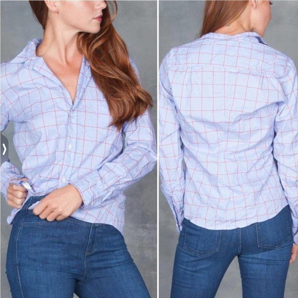Frank & Eileen Crinkled Italian Poplin Barry Shirt Ladies Medium